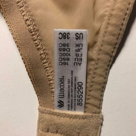 #3459-4 Wacoal Basic Benefits Lace Bra 855290 Beige Size 38C Underwire - Picture 5 of 6